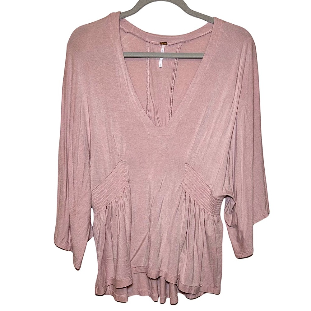 Free People Dusk Meets Dawn Smocked Peasant Top
